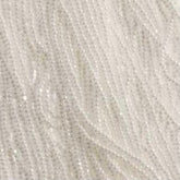 13/0 Charlotte Cut Preciosa (Czech) Bead Opaque White Luster Strung